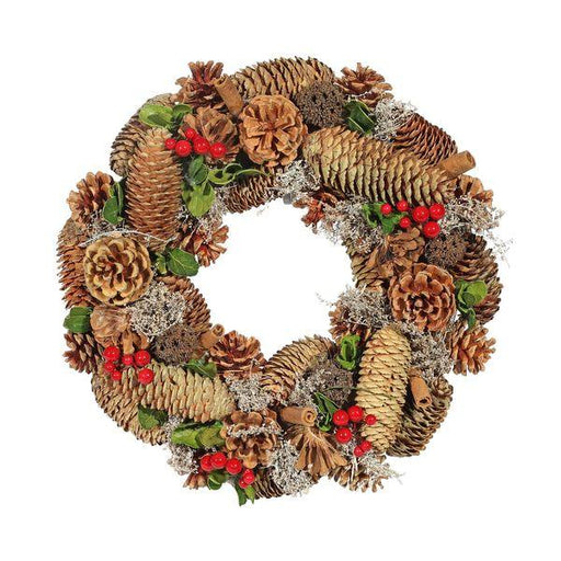 Cinnamon & Berry Wreath (36cm) Christmas Door Decorations - Lost Land Interiors