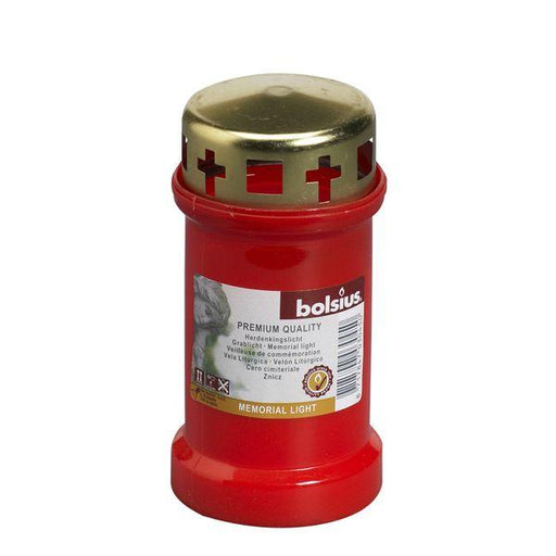 Bolsius Memorial Light with Lid - Red (BT 50 hours) - Lost Land Interiors