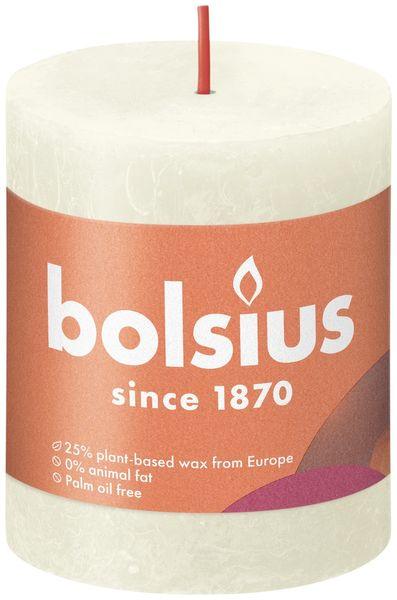 Soft and Pearl Bolsius Rustic Shine Pillar Candle (80 x 68mm) - Lost Land Interiors