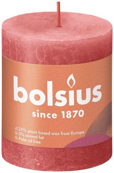 Blossom Pink Bolsius Rustic Shine Pillar Candle (80 x 68mm) - Lost Land Interiors