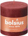 Bolsius Rustic Delicate Red Shine Pillar Candle (100mm x 100mm) - Lost Land Interiors