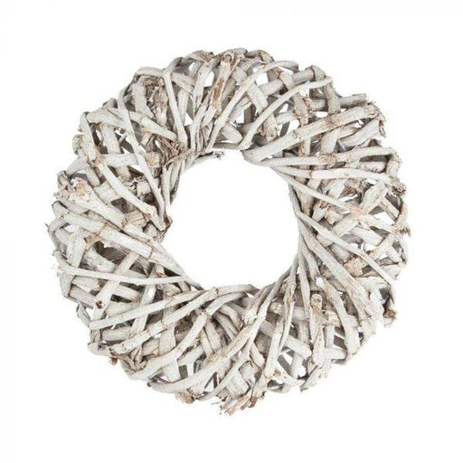 White Wash Twig Wreath (37cm) Natural Christmas Wreath - Lost Land Interiors