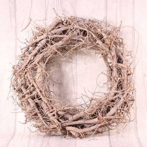 30cm White Washed Twig Wreath - Lost Land Interiors