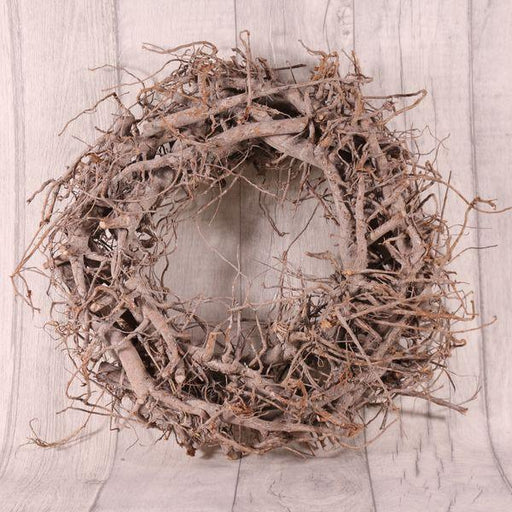 30cm White Washed Twig Wreath - Lost Land Interiors